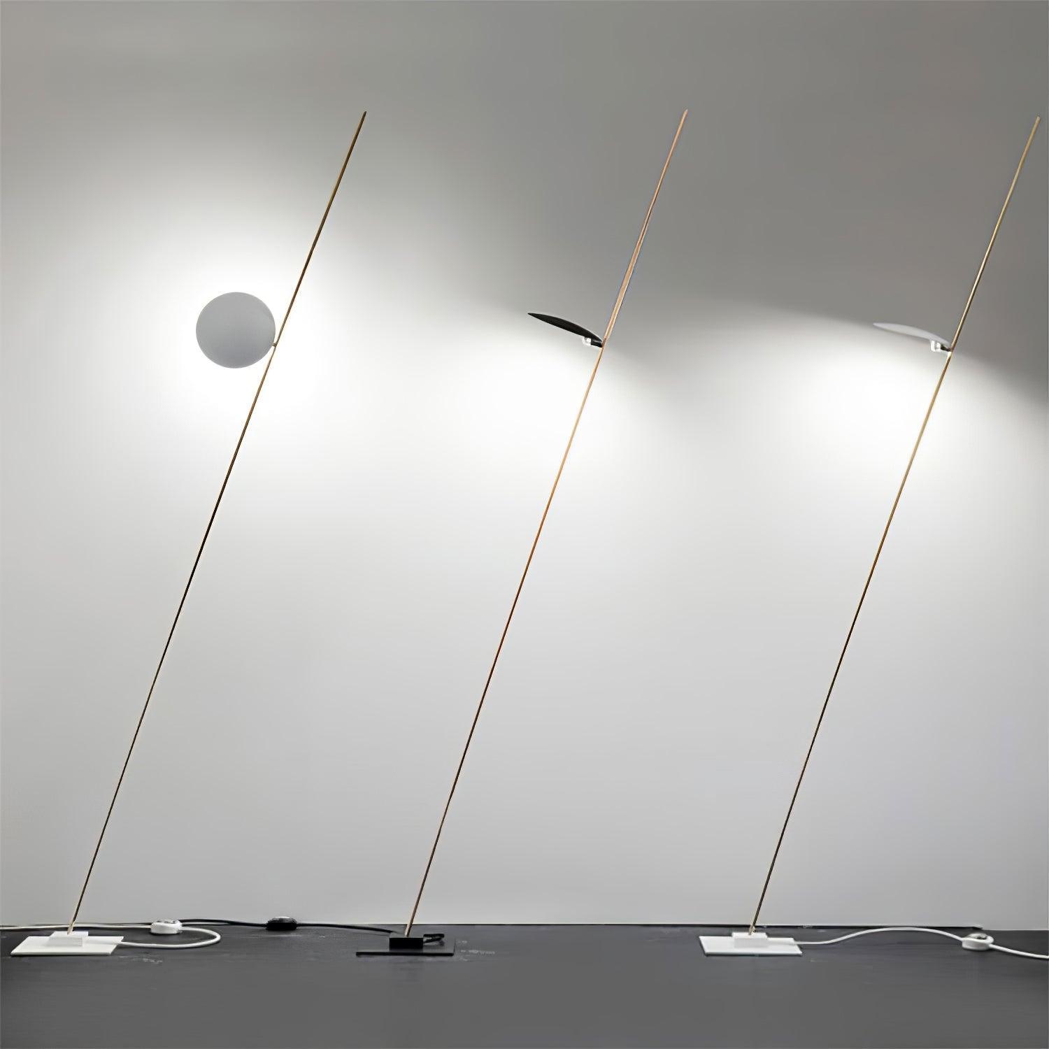 Modern LED Torchiere Floor Lamp with Slim Profile and Adjustable Warm Lighting