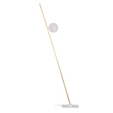 Modern LED Torchiere Floor Lamp with Slim Profile and Adjustable Warm Lighting