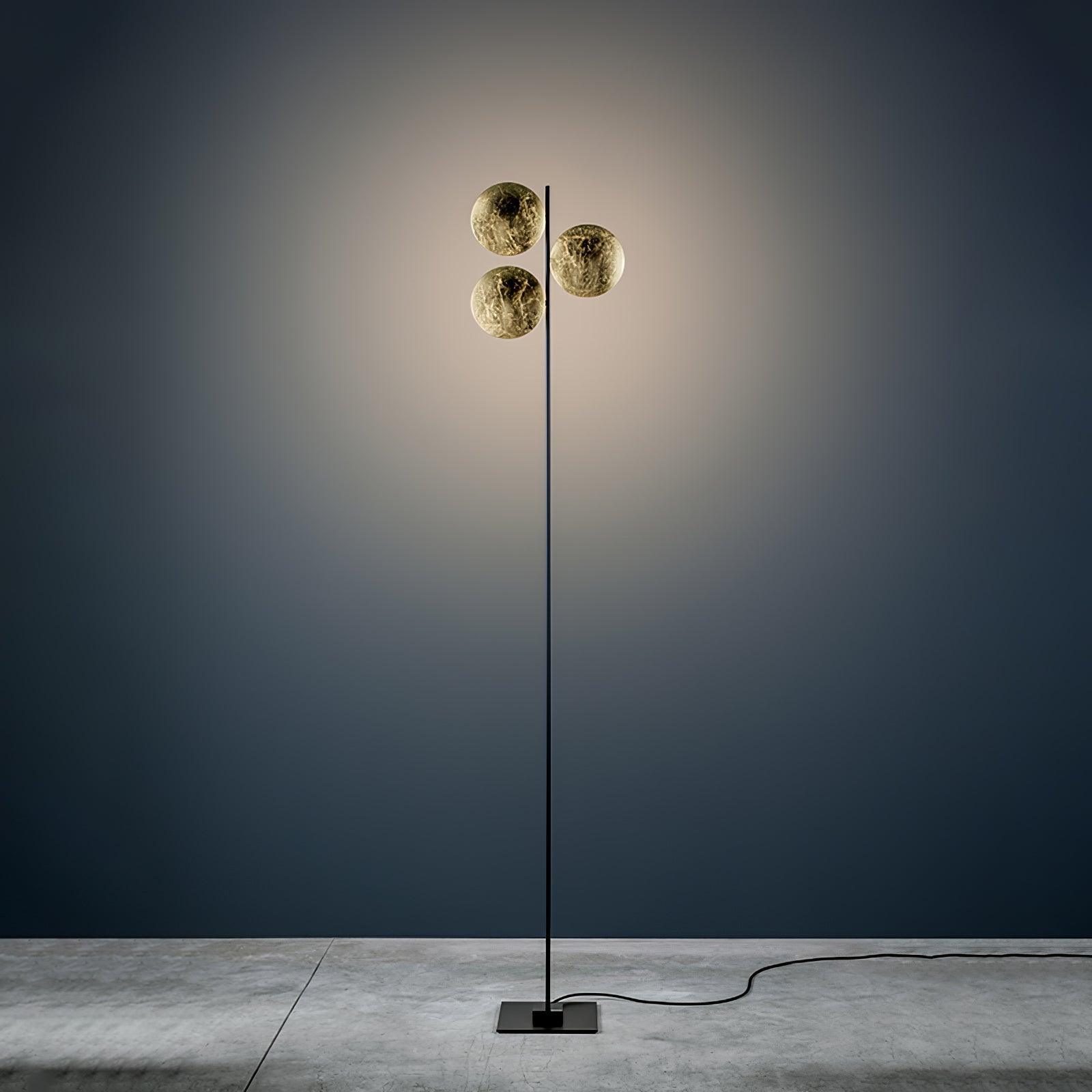 Modern LED Torchiere Floor Lamp with Slim Profile and Adjustable Warm Lighting