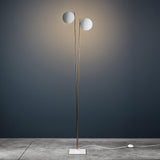 Modern LED Torchiere Floor Lamp with Slim Profile and Adjustable Warm Lighting