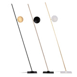 Modern LED Torchiere Floor Lamp with Slim Profile and Adjustable Warm Lighting