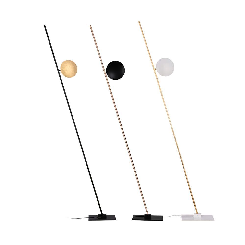 Modern LED Torchiere Floor Lamp with Slim Profile and Adjustable Warm Lighting