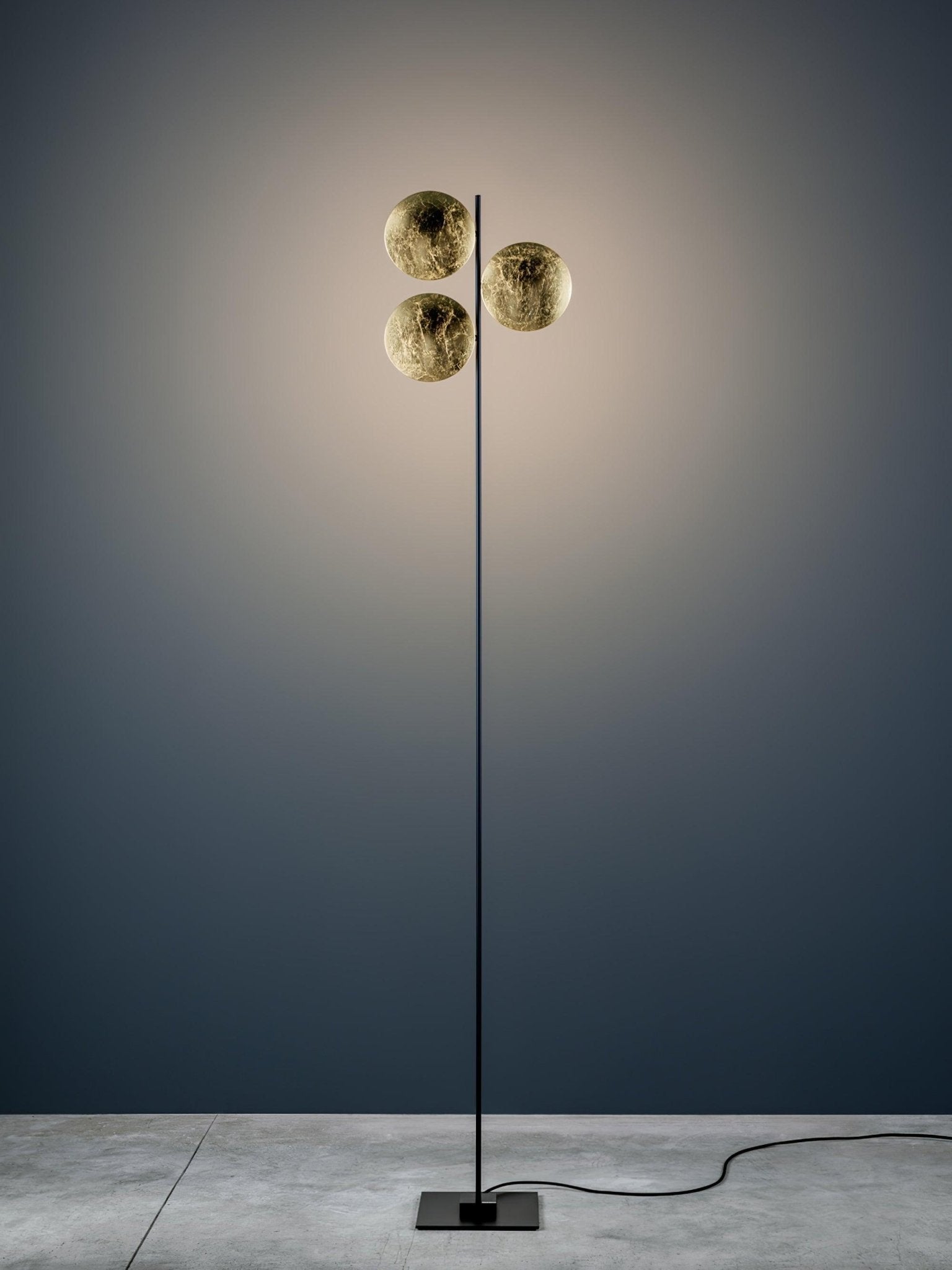 Modern LED Torchiere Floor Lamp with Slim Profile and Adjustable Warm Lighting