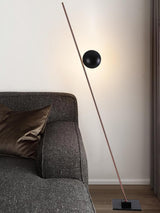 Modern LED Torchiere Floor Lamp with Slim Profile and Adjustable Warm Lighting
