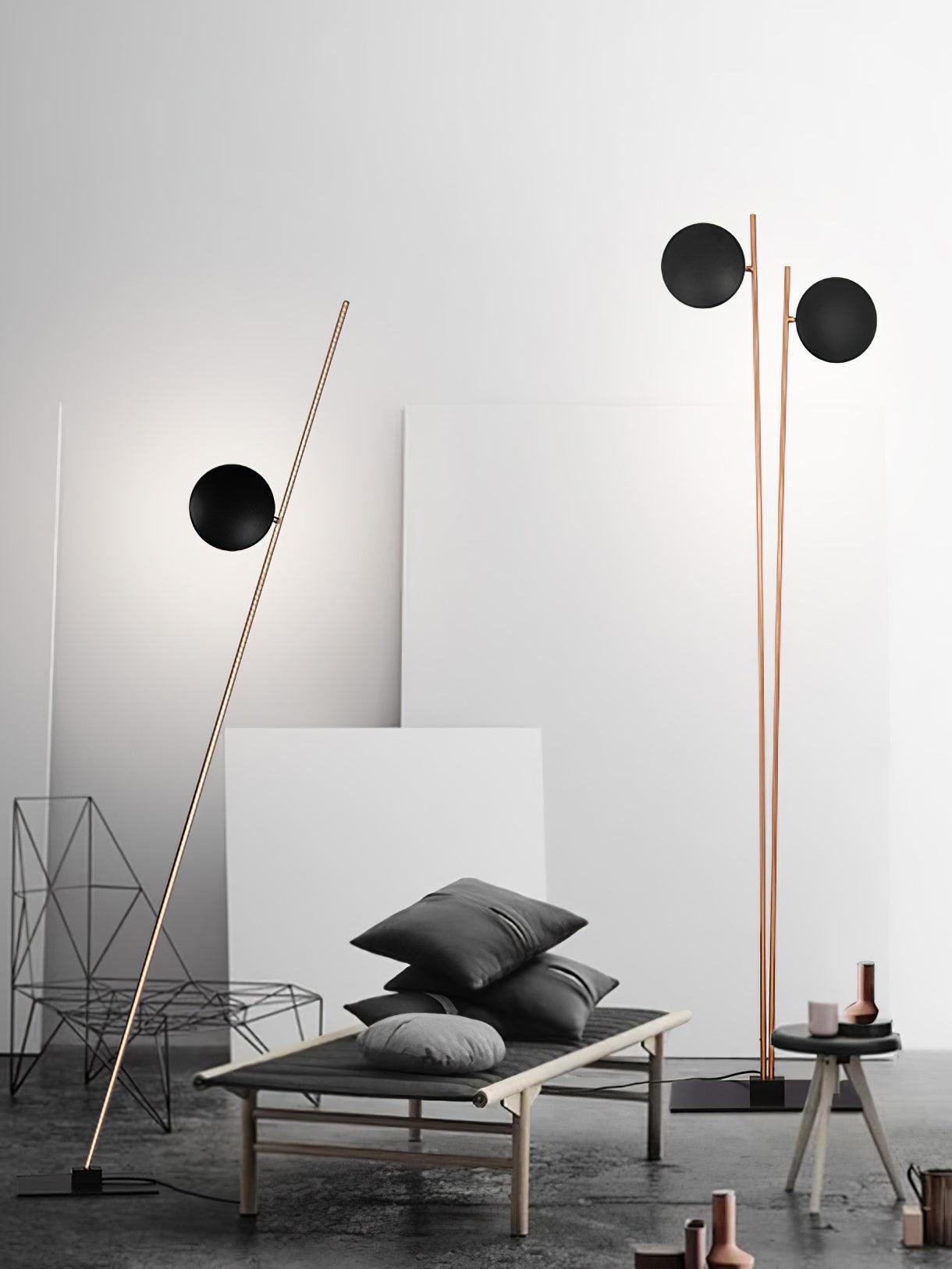 Modern LED Torchiere Floor Lamp with Slim Profile and Adjustable Warm Lighting