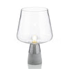 Modern Architectural Glass and Concrete Table Lamp for Elegant Bedside Lighting
