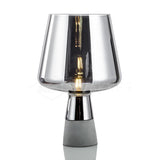 Modern Architectural Glass and Concrete Table Lamp for Elegant Bedside Lighting