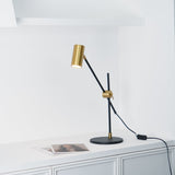 Lektor Modern Adjustable Table Lamp Articulated Reading Light for Office Gold and Black