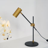 Lektor Modern Adjustable Table Lamp Articulated Reading Light for Office Gold and Black