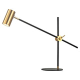 Lektor Modern Adjustable Table Lamp Articulated Reading Light for Office Gold and Black