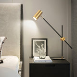 Lektor Modern Adjustable Table Lamp Articulated Reading Light for Office Gold and Black