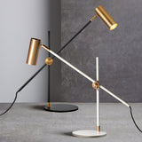 Lektor Modern Adjustable Table Lamp Articulated Reading Light for Office Gold and Black