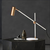 Lektor Modern Adjustable Table Lamp Articulated Reading Light for Office Gold and Black