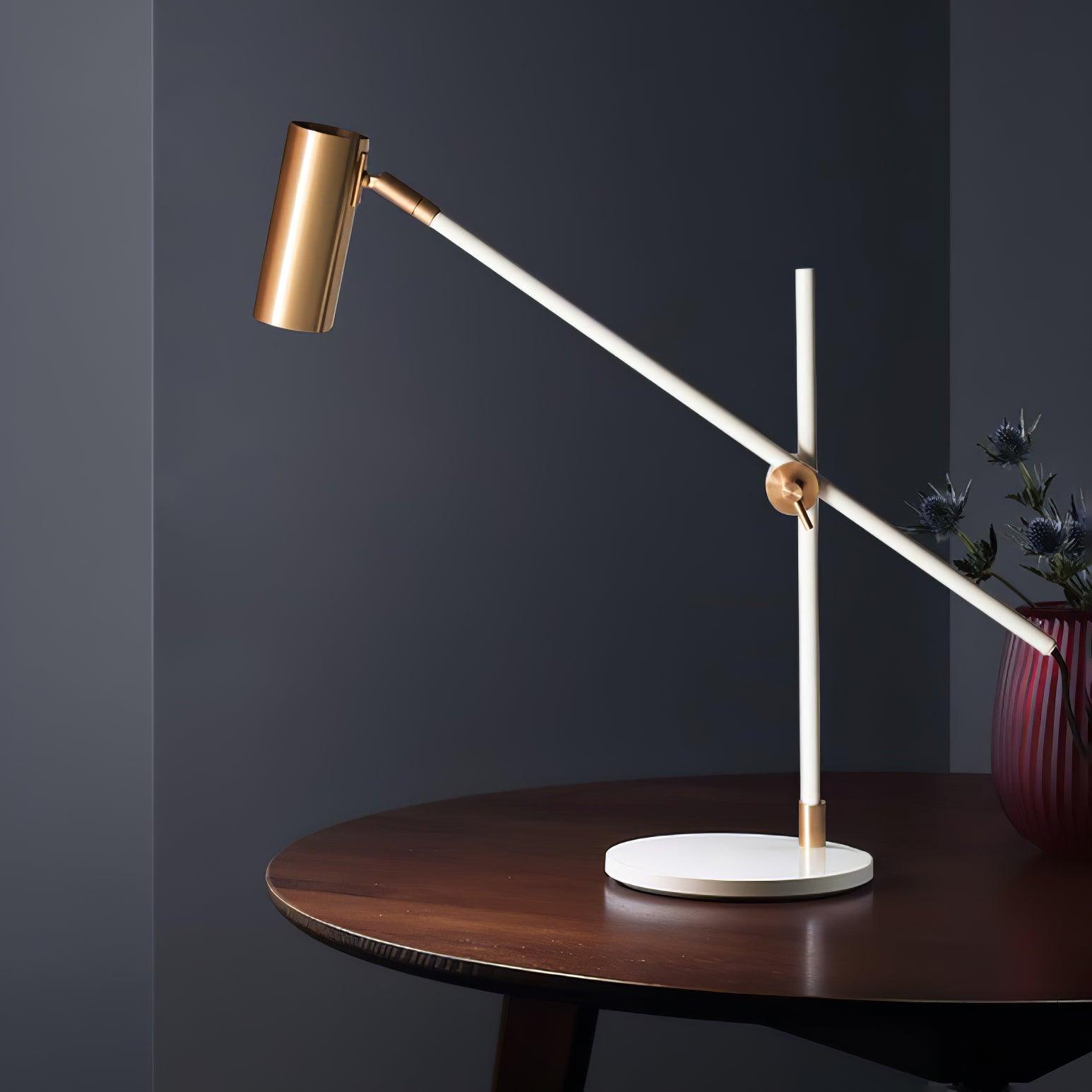 Lektor Modern Adjustable Table Lamp Articulated Reading Light for Office Gold and Black