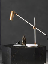 Lektor Modern Adjustable Table Lamp Articulated Reading Light for Office Gold and Black