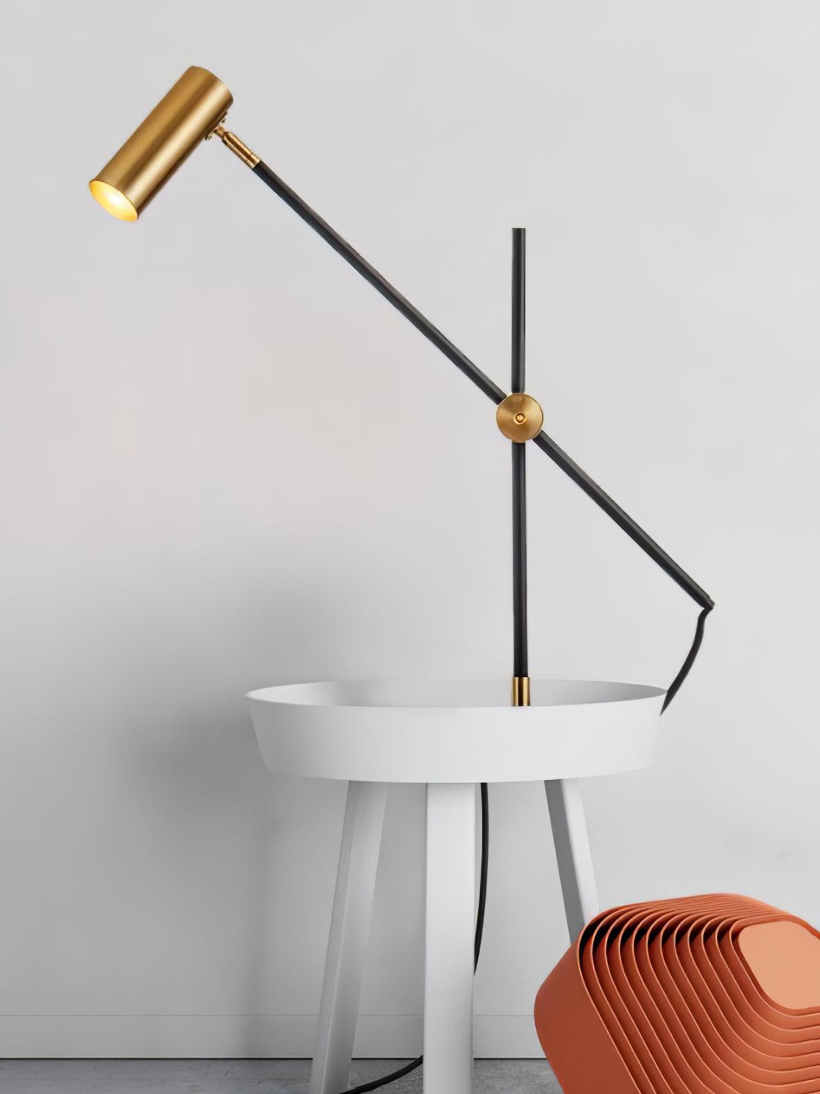 Lektor Modern Adjustable Table Lamp Articulated Reading Light for Office Gold and Black