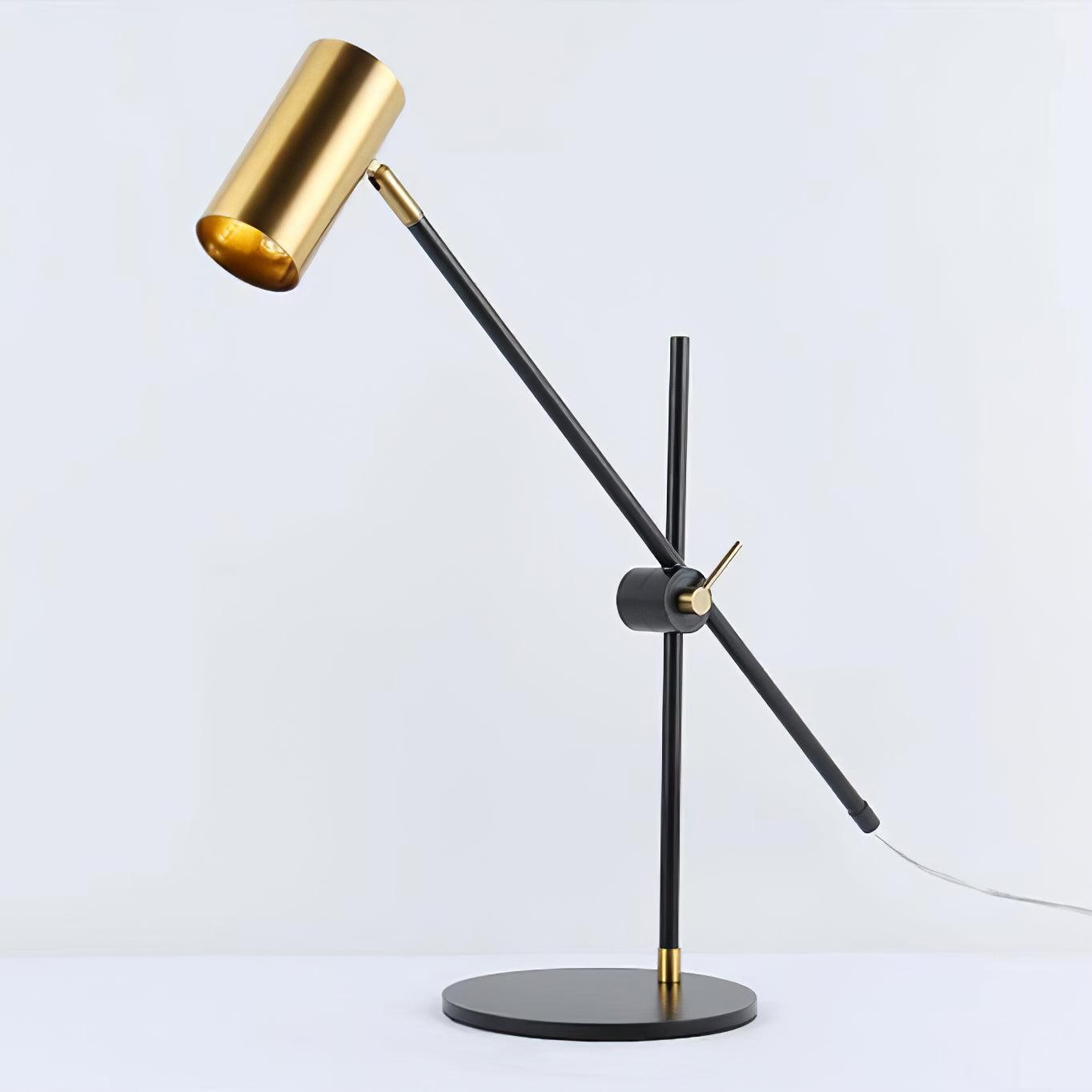 Lektor Modern Adjustable Table Lamp Articulated Reading Light for Office Gold and Black