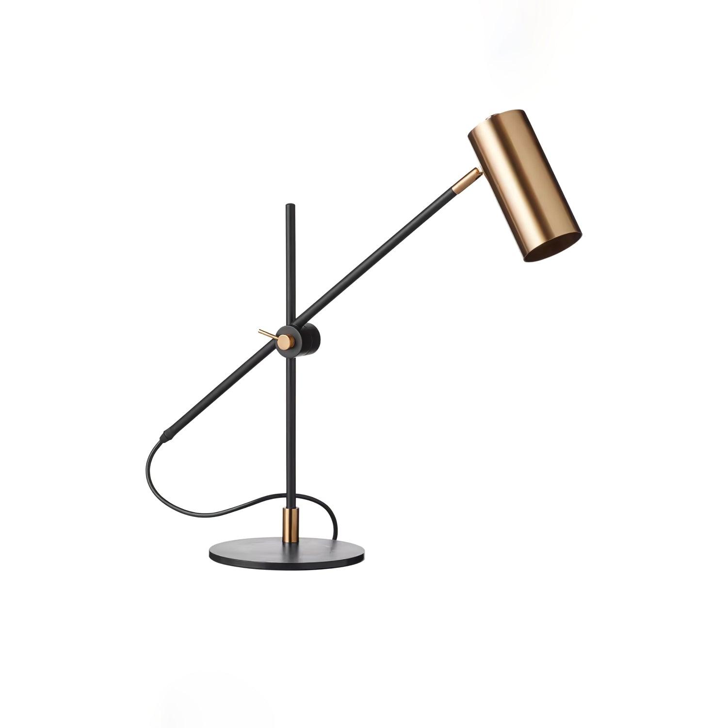 Lektor Modern Adjustable Table Lamp Articulated Reading Light for Office Gold and Black