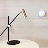 Lektor Modern Adjustable Table Lamp Articulated Reading Light for Office Gold and Black