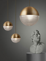 Modern Lens Flair Glass Pendant Light Contemporary Hanging Ceiling Lamp for Indoor Living Spaces