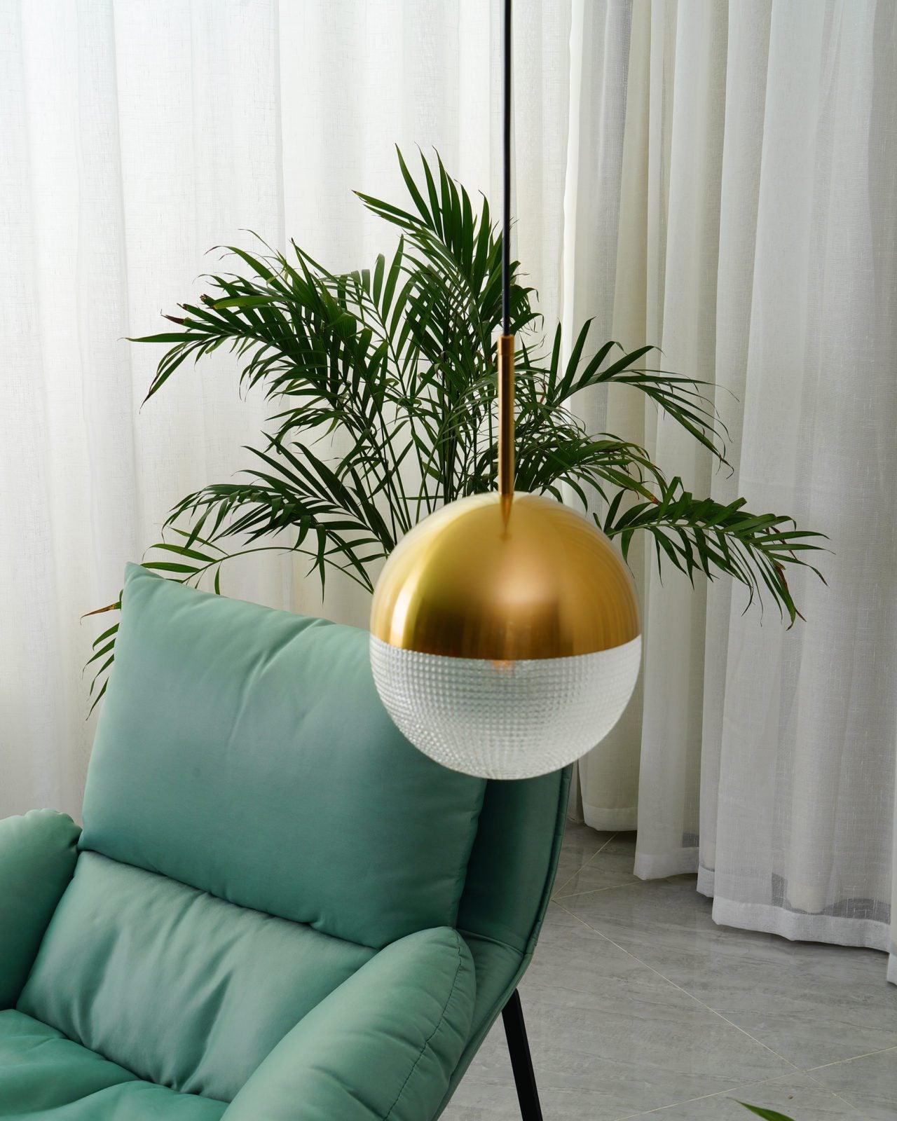 Modern Lens Flair Glass Pendant Light Contemporary Hanging Ceiling Lamp for Indoor Living Spaces