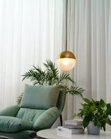 Modern Lens Flair Glass Pendant Light Contemporary Hanging Ceiling Lamp for Indoor Living Spaces