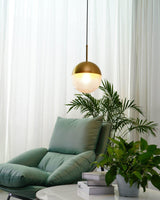 Modern Lens Flair Glass Pendant Light Contemporary Hanging Ceiling Lamp for Indoor Living Spaces