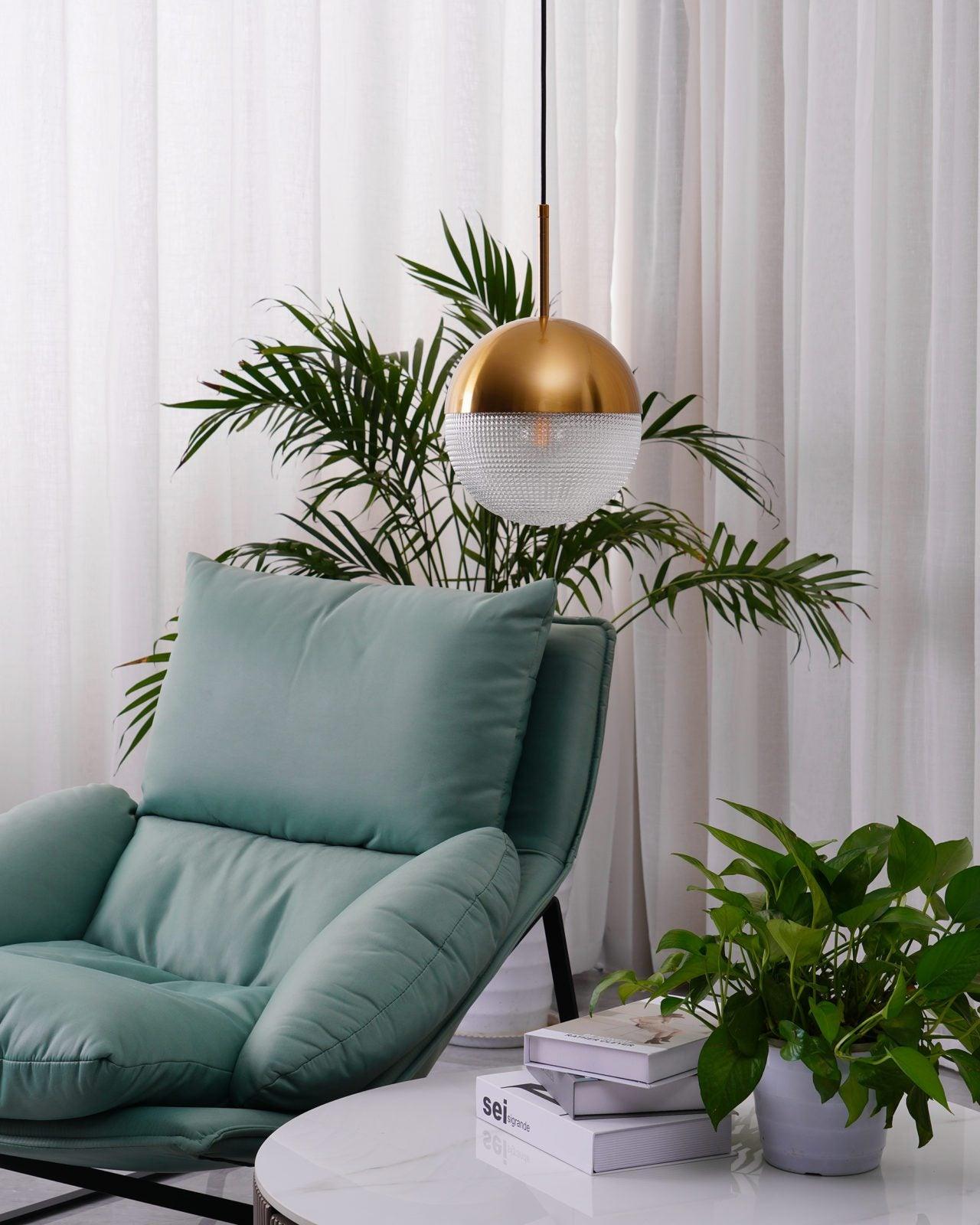 Modern Lens Flair Glass Pendant Light Contemporary Hanging Ceiling Lamp for Indoor Living Spaces
