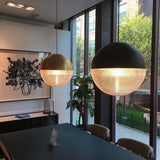 Modern Lens Flair Glass Pendant Light Contemporary Hanging Ceiling Lamp for Indoor Living Spaces