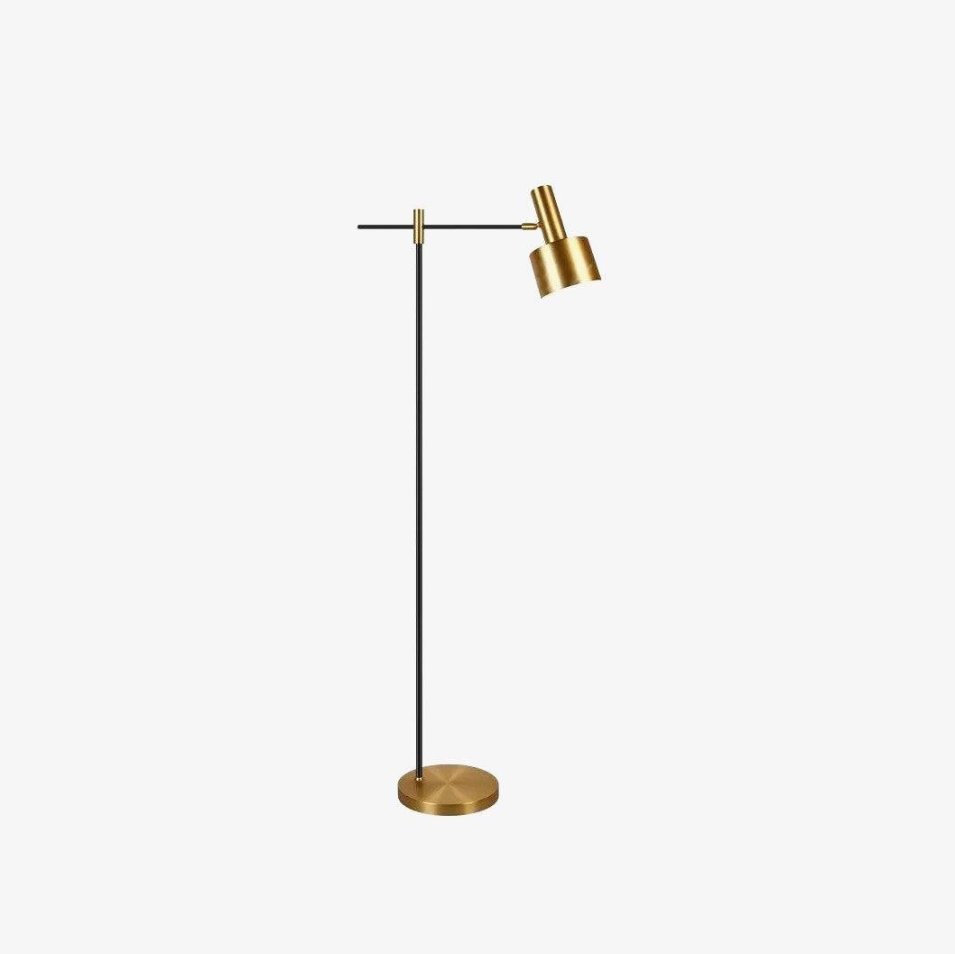 Lento Modern Floor Standing Lamp with Polished Gold and Black Finish