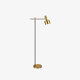 Lento Modern Floor Standing Lamp with Polished Gold and Black Finish