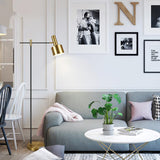 Modern Lento Table Lamp Polished Gold and Black Metal Desk Light for Office and Bedroom Study