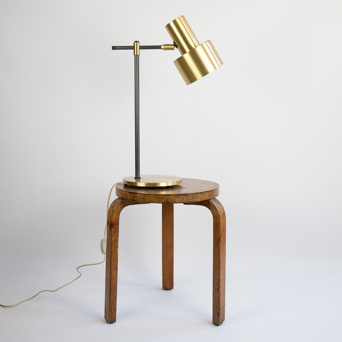Modern Lento Table Lamp Polished Gold and Black Metal Desk Light for Office and Bedroom Study