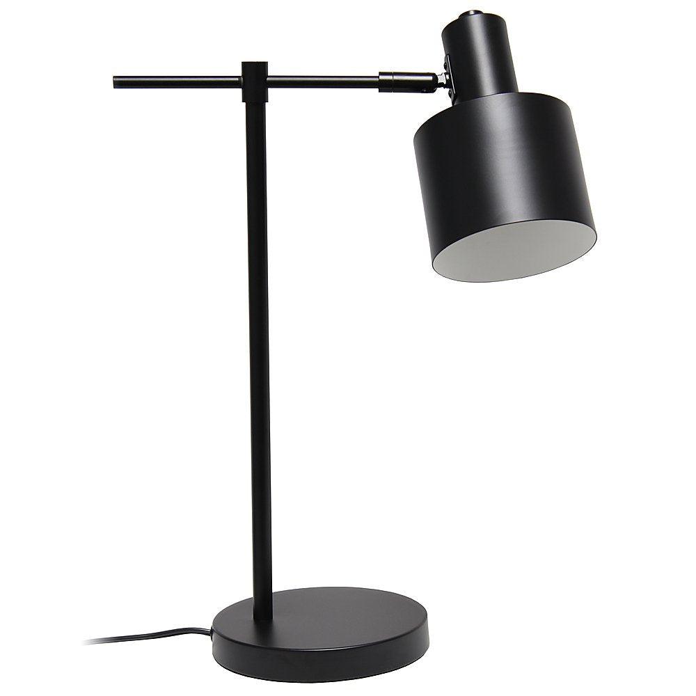 Modern Lento Table Lamp Polished Gold and Black Metal Desk Light for Office and Bedroom Study