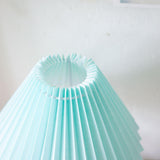 Modern Ribbed Ceramic Gourd Table Lamp White Gloss Desk Light with Linen Shade