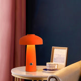 Modern Mushroom Metal Desk Lamp Portable Rechargeable LED Table Light for Office and Bedroom