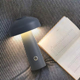 Modern Mushroom Metal Desk Lamp Portable Rechargeable LED Table Light for Office and Bedroom