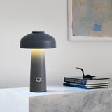 Modern Mushroom Metal Desk Lamp Portable Rechargeable LED Table Light for Office and Bedroom