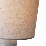 Leona Modern Textured Bubble Base Floor Lamp with White Cylindrical Drum Shade