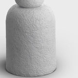 Leona Modern Textured Bubble Base Floor Lamp with White Cylindrical Drum Shade