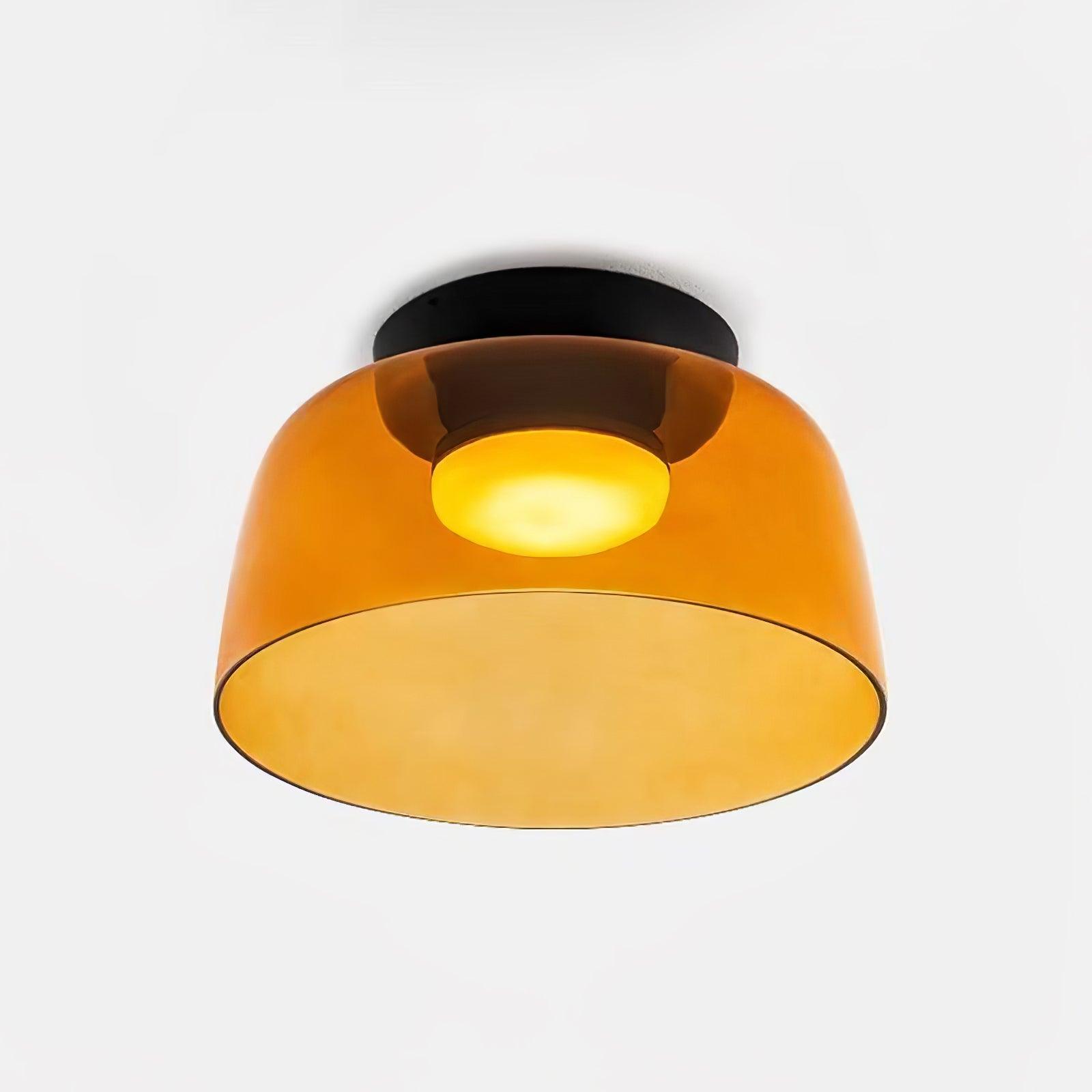 Modern Levels Layered Glass Flush Mount Ceiling Light with Integrated LED Multi Tier Design