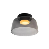 Modern Levels Layered Glass Flush Mount Ceiling Light with Integrated LED Multi Tier Design