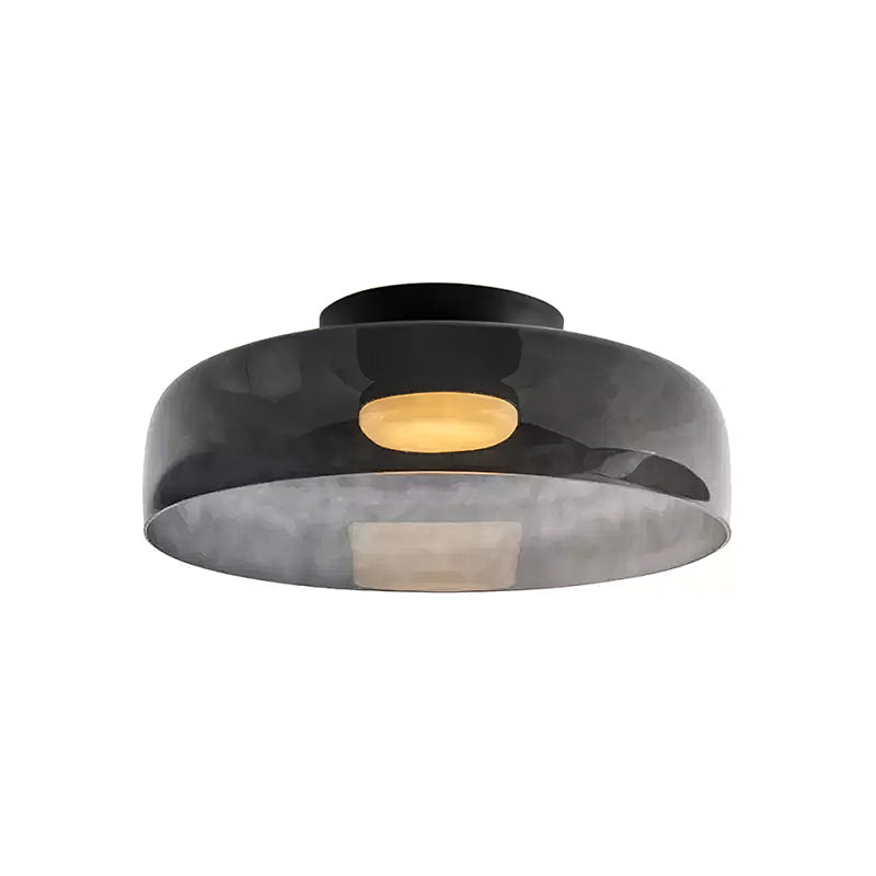 Modern Levels Layered Glass Flush Mount Ceiling Light with Integrated LED Multi Tier Design