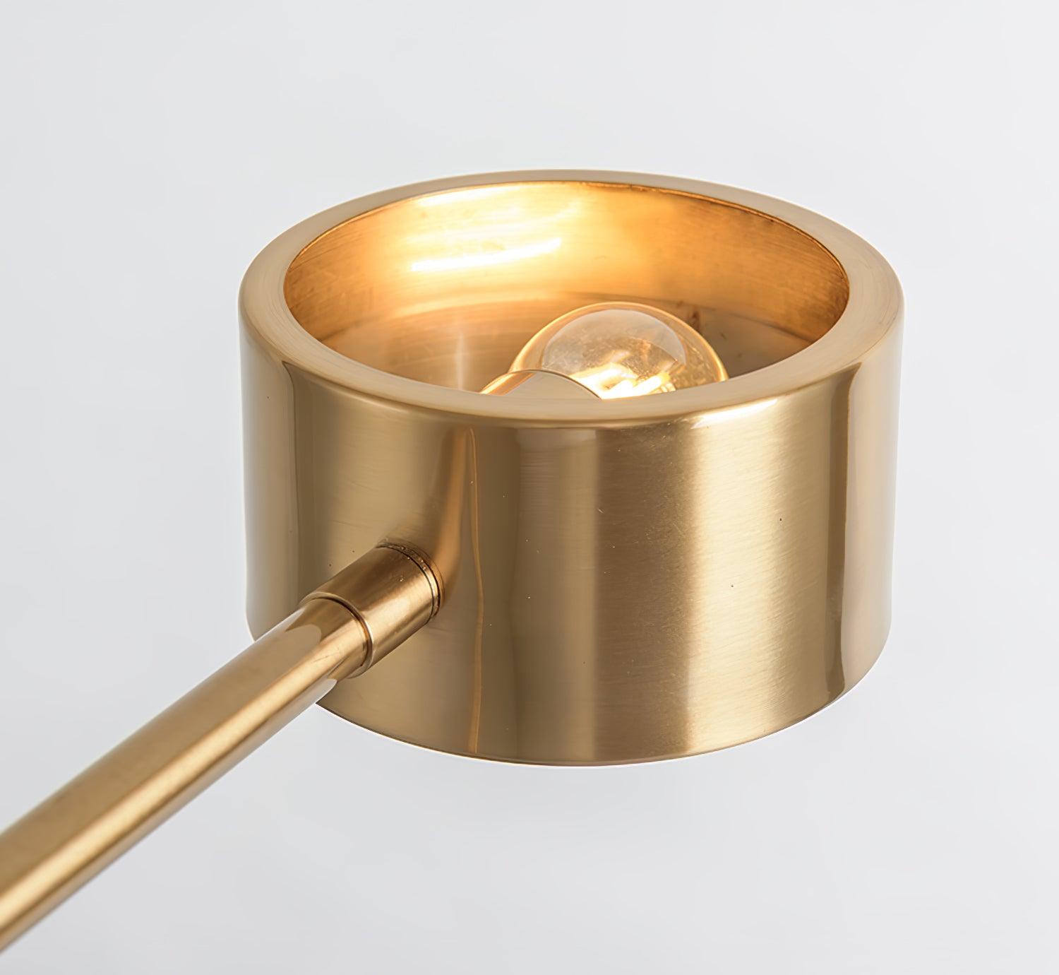 Modern Gold Metal Lever Desk Lamp for Office and Study Task Lighting