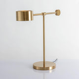 Modern Gold Metal Lever Desk Lamp for Office and Study Task Lighting