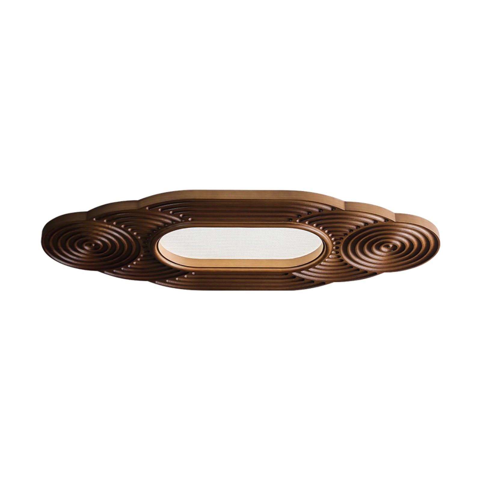 Modern Organic Wood LED Ceiling Lamp Minimalist Flush Mount Fixture