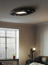 Modern Organic Wood LED Ceiling Lamp Minimalist Flush Mount Fixture