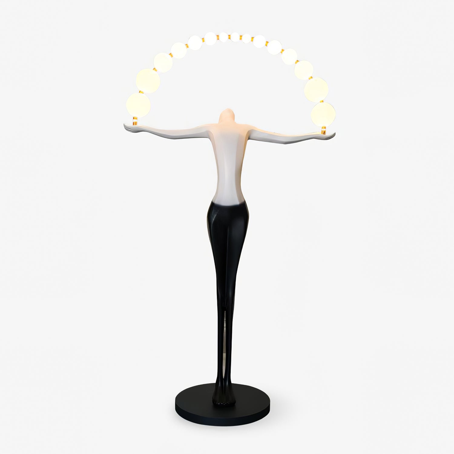 Modern Sculptural Statue of Liberty Floor Lamp with LED Arc Lighting for Living Room