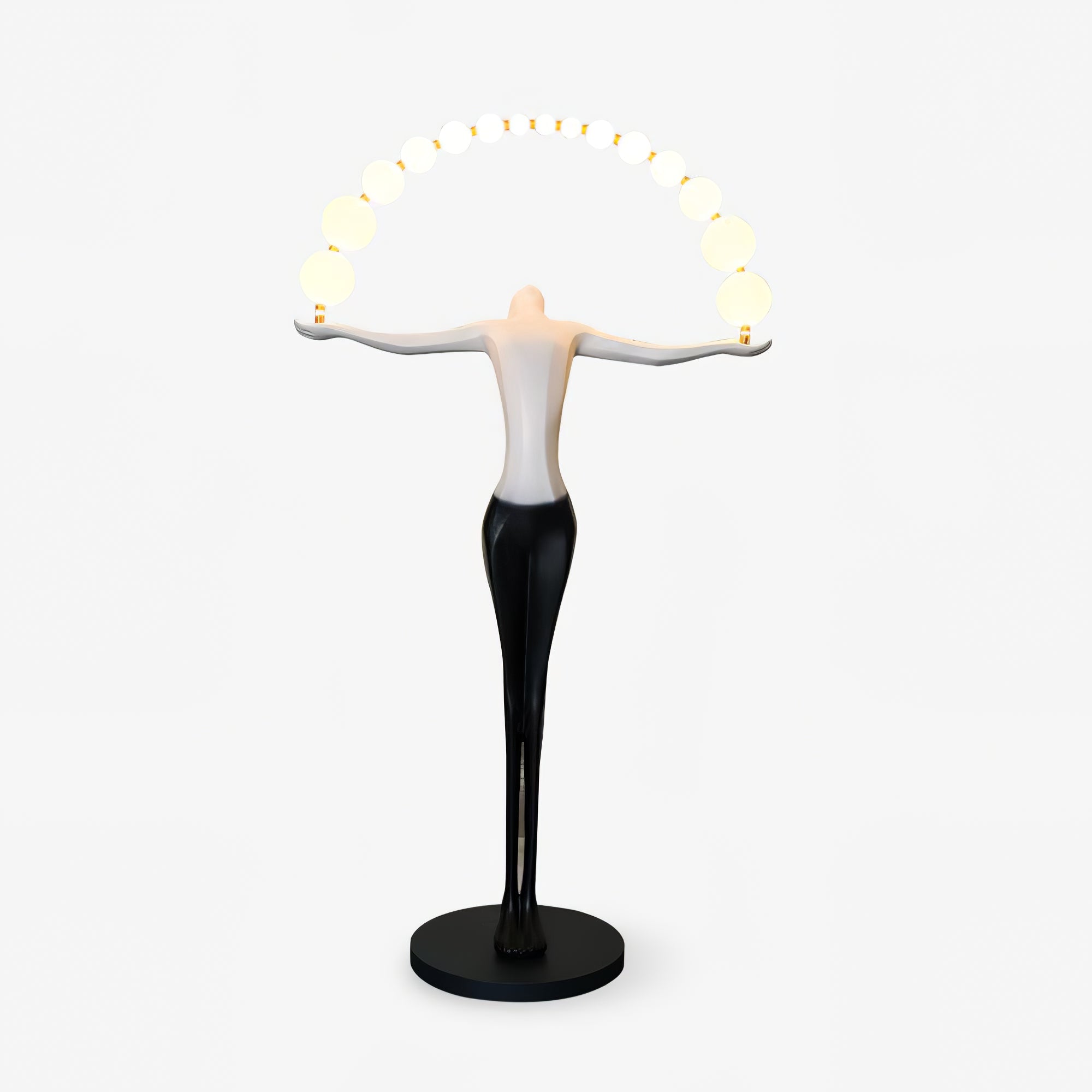 Modern Sculptural Statue of Liberty Floor Lamp with LED Arc Lighting for Living Room