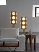 Vintage Photography Inspired Cherry Wood and Glass Cinematic Lightbox Floor Lamp
